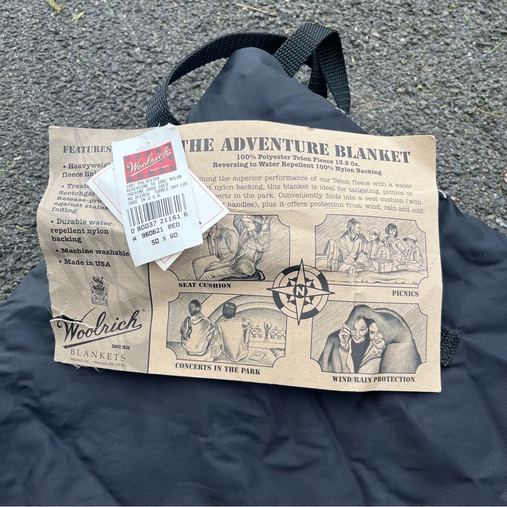 RARE Vintage Woolrich The Adventure Blanket NWT